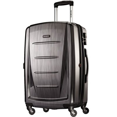 %%20 Inch Samsonite Winfield 2 Carry-On%%, Donated by Dream Vacations by Amanda Allen, Disney Destinations travel specialist; This extremely lightweight and durable spinner features 100 percentage polycarbonate construction with sharp molded details. Made to absorb impact by flexing while under stress then popping back to its original shape, eliminating dents and dings while protecting its contents. An elegant brushed pattern hides any potential scratches or scuffs from your journeys. The fully-lined interior has cross-straps, a privacy curtain with its own zippered organizational pockets. TSA approved combination lock for security and peace of mind. Beautiful brush-stroke coloration which is great for hiding any potential scratches or scuffs from your journeys. Donated by Dream Vacations by Amanda Allen, Disney Destinations travel specialist. a.allen@dreamvacations.com; Http://tinyurl.com/3vr4cjmj