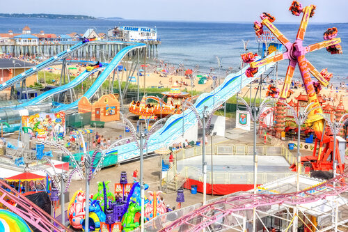 %%Palace Playland%%, Old Orchard Beach, ME; Two Books of Ride Tickets; 20 tickets per packet; Each ride requires 2-4 tickets; Good for 2024 season; Four-acre family-oriented amusement park featuring over 25 rides and attractions; 24,000 square foot arcade with more than 200 games and attractions; http://www.palaceplayland.com/