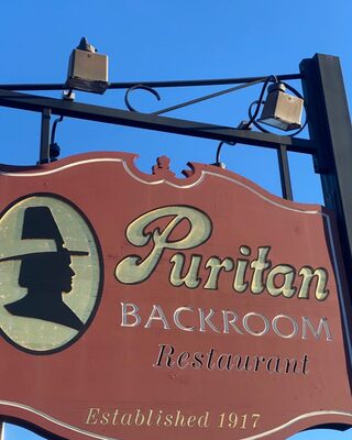 %%Puritan Backroom Restaurant%%, Manchester, NH; Gift Card; Takeout or eat in; Serves breakfast, lunch and dinner; The Puritan History spans 100 years. Arthur Pappas and Louis Canotas opened the first Puritan in 1917 on Hanover St. in Manchester, and it remains in the family to this day. Come see why they are an institution in Manchester. https://www.puritanbackroom.com/