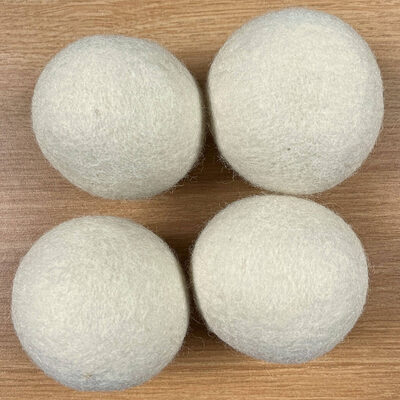 %%Darn Good Yarn Two-Pack Wool Dryer Balls%%, Donated by the Lehmkuhl family; New; Decrease your dryer time and keep your clothes free of harsh chemicals with these Wool Dryer Ball; Alternative to fabric softener and dryer sheets; Photo shows 4 dryer balls but this auction item is for TWO dryer balls.